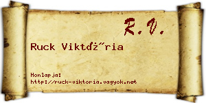 Ruck Viktória névjegykártya