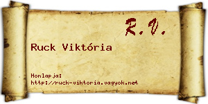 Ruck Viktória névjegykártya